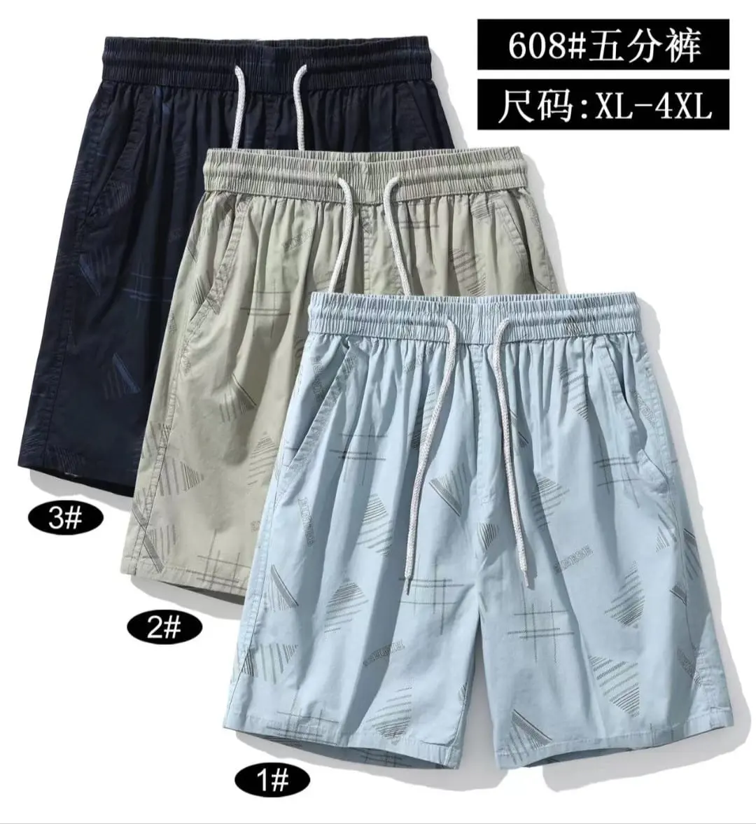 Celana pria bahan katun import motif M-608