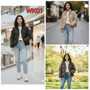 Jaket wanita bahan parasut kembung WK 01
