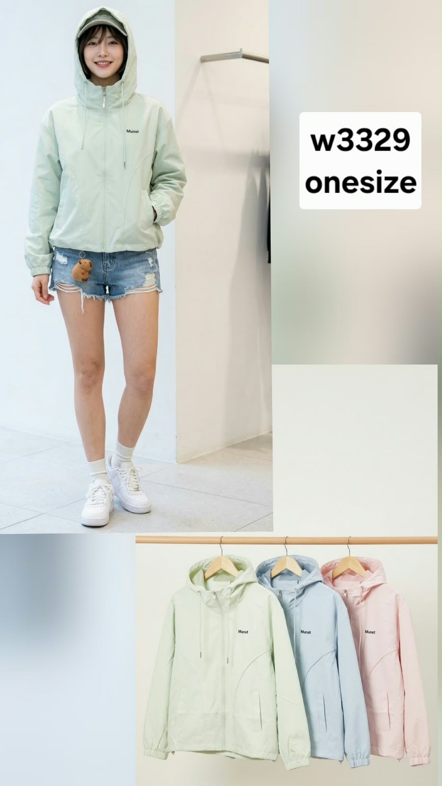 JAKET CEWE PARASUT KODE W3329